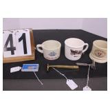 3 Shaving Mugs ~ 2 Razors & Blades