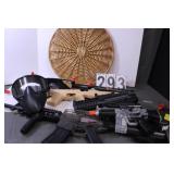 Wicker Basket W/ Lid W/ Toy Guns