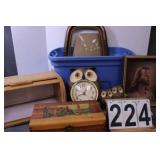 Tote W/ Owl - Bread Box - Jewelry Box - Vintage-