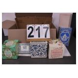 Box Of Avon Bottles Includes Victorian Pitcher -