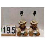 Pair of Teddy Bear Lamps Unknown is Works