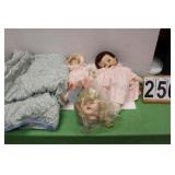 2 Dolls ~ Doll Head ~ Blanket