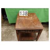 Wooden End Table 21.5'T X 20.5'W X 27'D