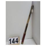 Brass Telescope Wood Case Wrapped 9 5/8 - 29 1/2
