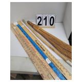 Yard Sticks (1 has Ryan Governor) ~ Broom Corn