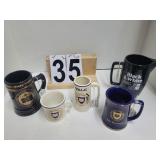 Group of University Cups ~ Scotch Whiskey Pitcher