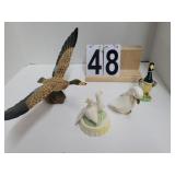 Wooden Duck Carving ~ Ceramic Duck ~ Ceramic Goose