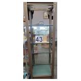Metal and Glass Display Shelf 65 X 20 X 17