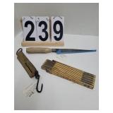 Brass Scale ~ Folding Rule ~ Antler Handle Meat