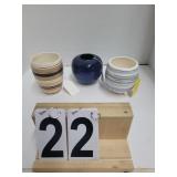 2 Ceramic Sascha Brastoff Vases ~ Cobalt Vase
