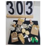 Group With Brooches ~ Earrings (Christmas Figure)