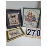 3 Cross Stitch ~ Train ~ Bears ~ Farm Couple