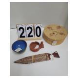 Woven Grass Sewing Basket (Canadian Indian) ~