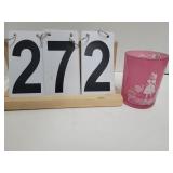 Mary Gregory Pink Glass