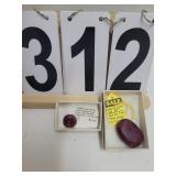 Faceted Ruby (Rough) ~ Wine Red Ruby Cushion Cut