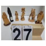 Wood Carvings ~ Swiss Villager ~ Bear ~ Sheppard a