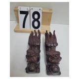 Pair of Hand Carved Foo Dogs