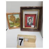 Oak Frame Oil Painting 11.5 X 9.5 ~ Chuck Robb Pic