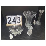 Heisey Fluted Vase 8' ~ Swedish Crystal Vase 4