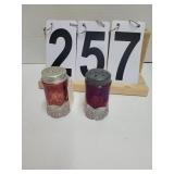 2 Ruby Red Salt or Pepper Shakers