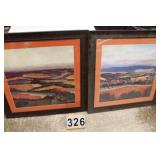Pair of Farmland Pictures 37" X 37"