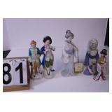 Flat of Ceramic Figures w/ Asian Figure