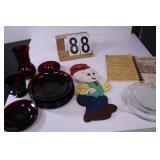 Box w/ Ruby Red Saucers ~ Cup ~ Vase ~