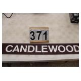Candle Wood Sign Double Sided  5" X 3