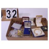 Flat of Jewelry w/ 2 Pairs 925 Earrings