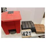 Rubbermaid Waste Can W/ Plastic side Walk -