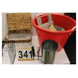 Red Tub w/ Basket ~ Charcoal Chimney Starter