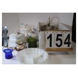 Box W/ Tea Pot - Vase - Divided Dish - Basket