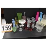 Box w/ Candle Holders & Vases