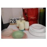 Plastic Plates  - Salt & Pepper - Glasses - Bowl-