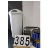 Flip Top Waste Can - Popcorn Tin - Toaster (Works)