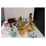 VTG Romanian Decanters W/ Matching Glasses  -
