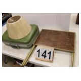 2 TV Trays - Lamp Shade - Suit Case