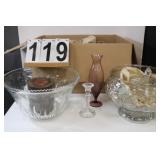 Box W/ Punch Bowl - Candle Sticks