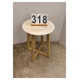 Marble Top Plant Stand 21"T X 16" Across