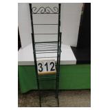 4 Tier Folding Metal Shelf 58"T X 12"W X 11"D