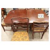 Dining room Table w/ 6 Chairs 30"T X 42"W X 64"L