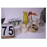 Flat of Collectables w/ Cherub Figure ~ Vase ~