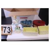 Box w/ Planters ~ Baskets ~ Cherub Figure