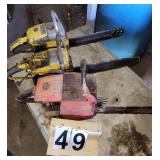 1 Homelite Chain saw ~ 2 McCullough Chain Saws