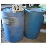 Pair of 55 Gal Poly Barrels