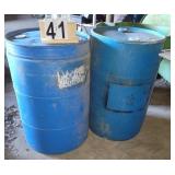 Pair of 55 Gal Poly Barrels