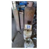Acetylene Bottle ~ O2 Bottle ~ 3 Propane Bottles