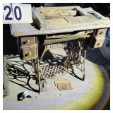 Old Singer Treadle Machine ~ Wooden Trunk