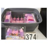 8 Gray Tote W/ Disney Princess Sand Castle Mold -