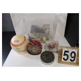 Clear Tub w/ Little Tikes Baseball Bank ~
